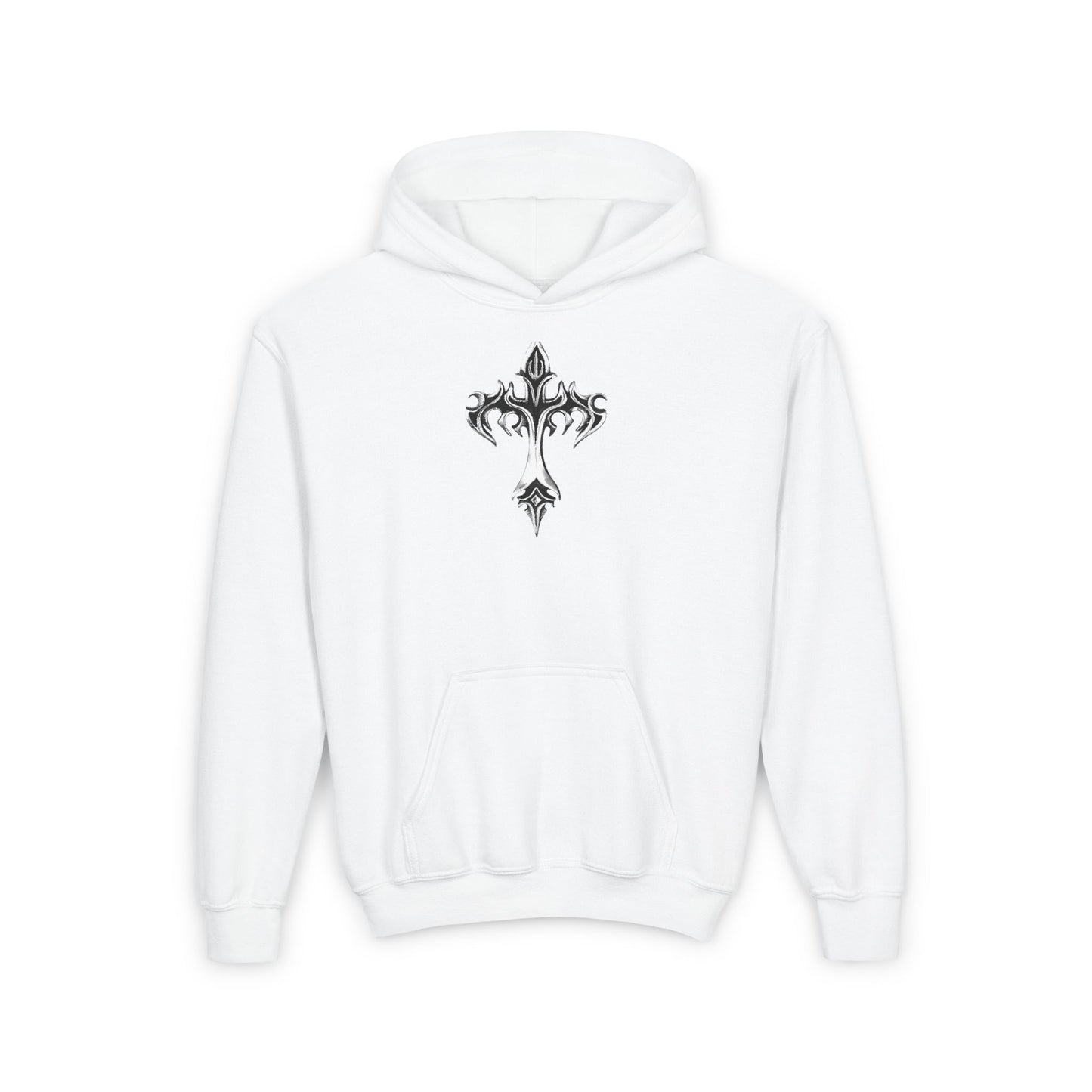 Youth Viking Warrior Hoodie - Stylish Heavy Blend Sweatshirt with Tribal Design