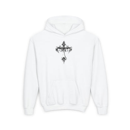 Youth Viking Warrior Hoodie - Stylish Heavy Blend Sweatshirt with Tribal Design