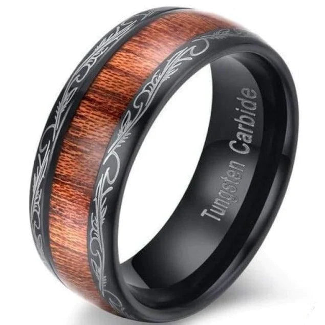 Viking Style Wood Ring