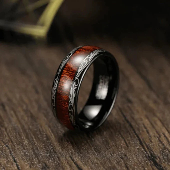 Viking Style Wood Ring