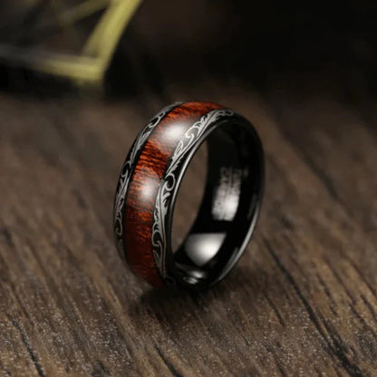 Viking Style Wood Ring