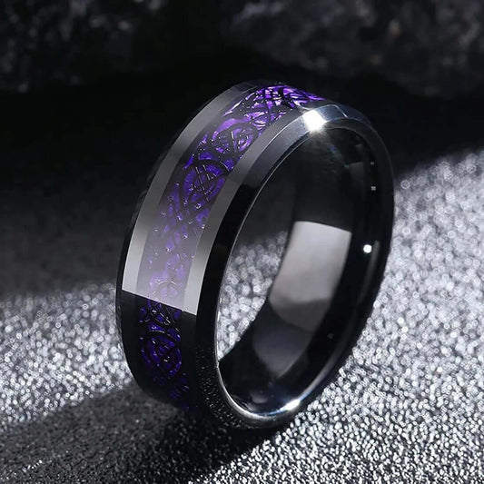 Tungsten Ring - Celtic Dragon