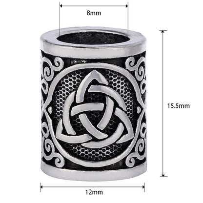 Viking Beard Bead With Triquetra Symbol