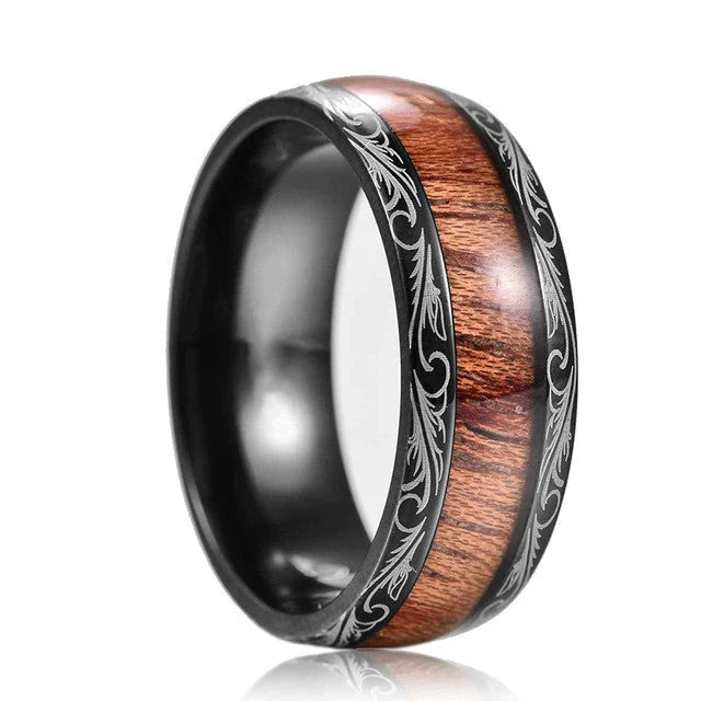 Viking Style Wood Ring