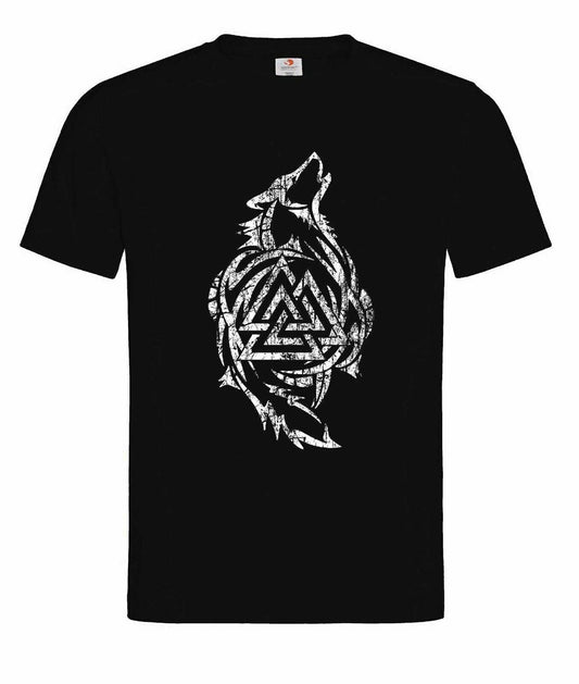 Viking T-Shirt - Valknut Wolf