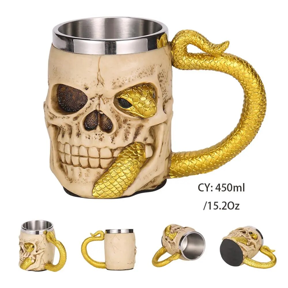 Viking Resin Stainless Steel Beer Mug