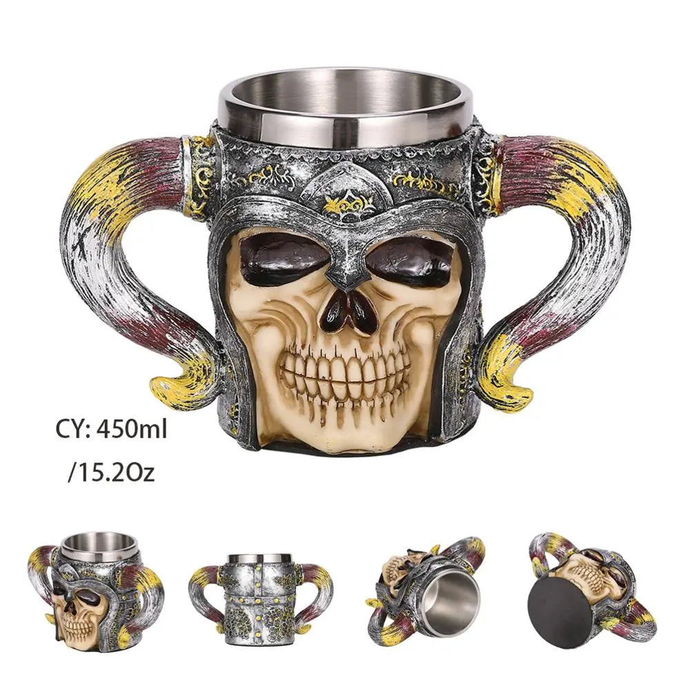 Viking Resin Stainless Steel Beer Mug