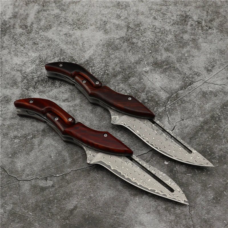 Damascus Knives Mechanical Folding Knife