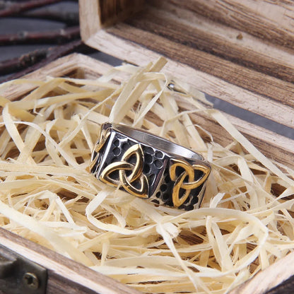 Odin Norse Amulet Rune Words RETRO Viking Ring