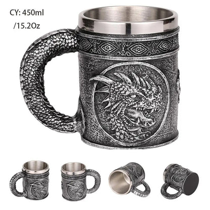 Viking Resin Stainless Steel Beer Mug