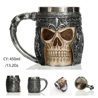 Viking Resin Stainless Steel Beer Mug