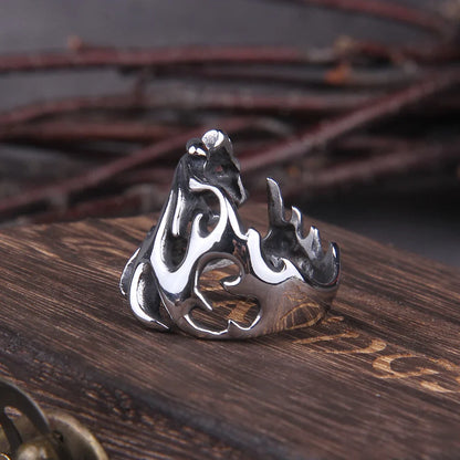 Statement Adjustable Dragon Viking Ring