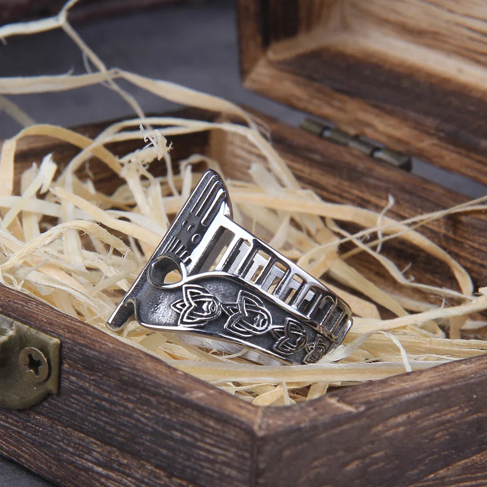 Nordic Spartan Warrior Helmet Viking Ring