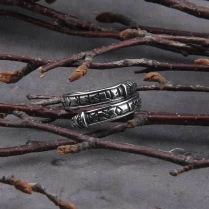 Rune Statement Totem Odin Viking Ring