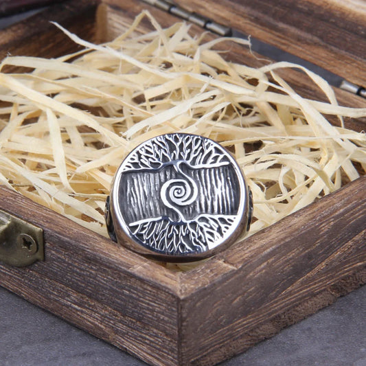 Tree of Life Signet Viking Ring