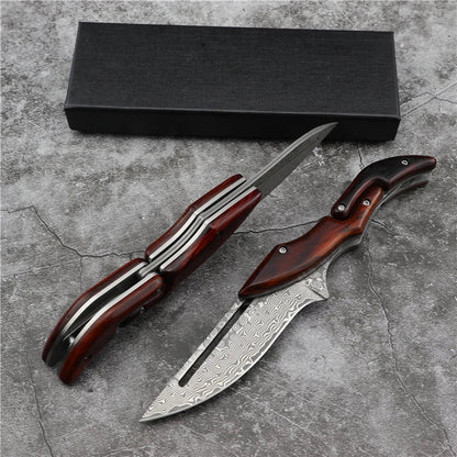 Damascus Knives Mechanical Folding Knife