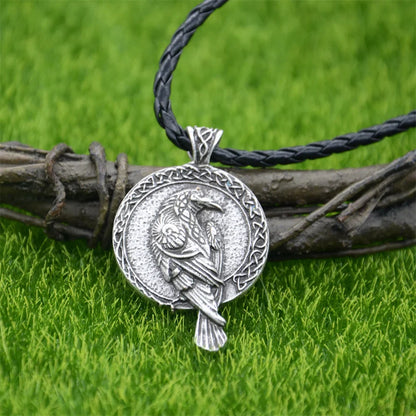 Odin Raven Amulet Viking Necklace