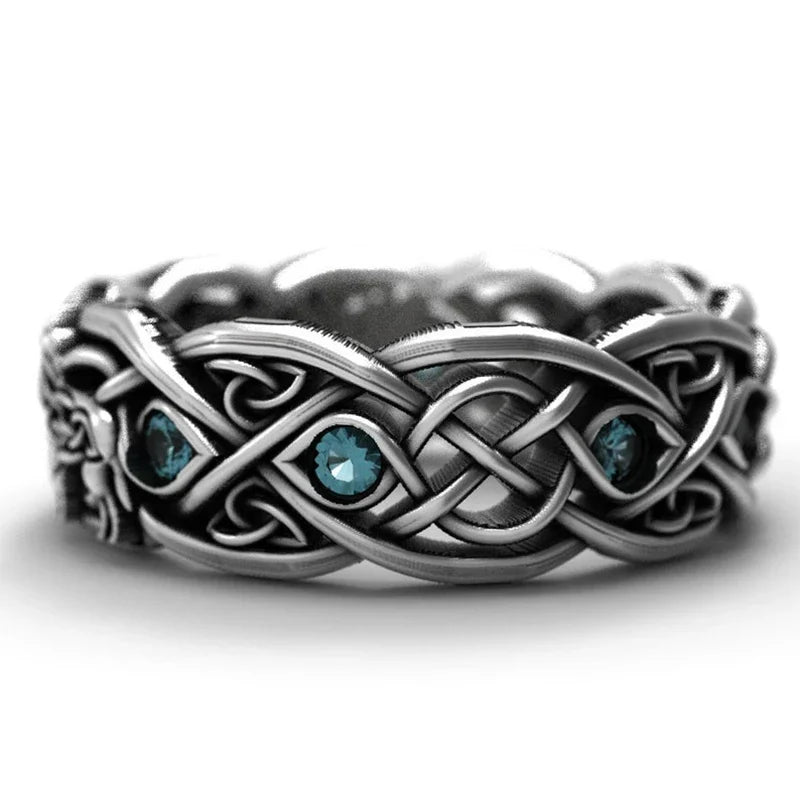 Viking Nordic Giant Wolf Ring