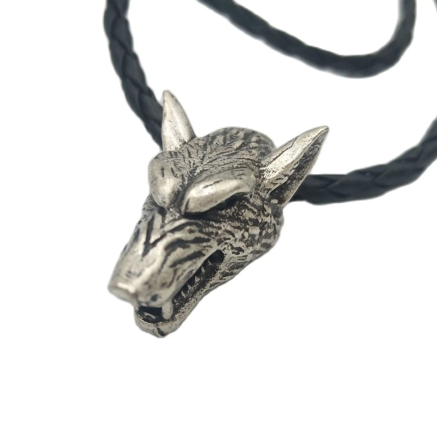 Viking Wolf Head Necklace Norse