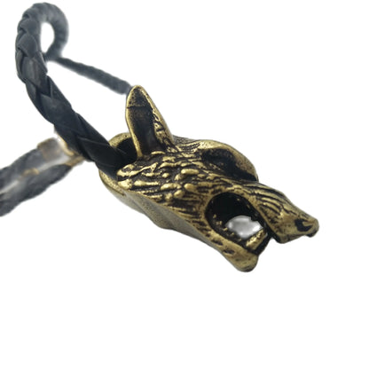 Viking Wolf Head Necklace Norse