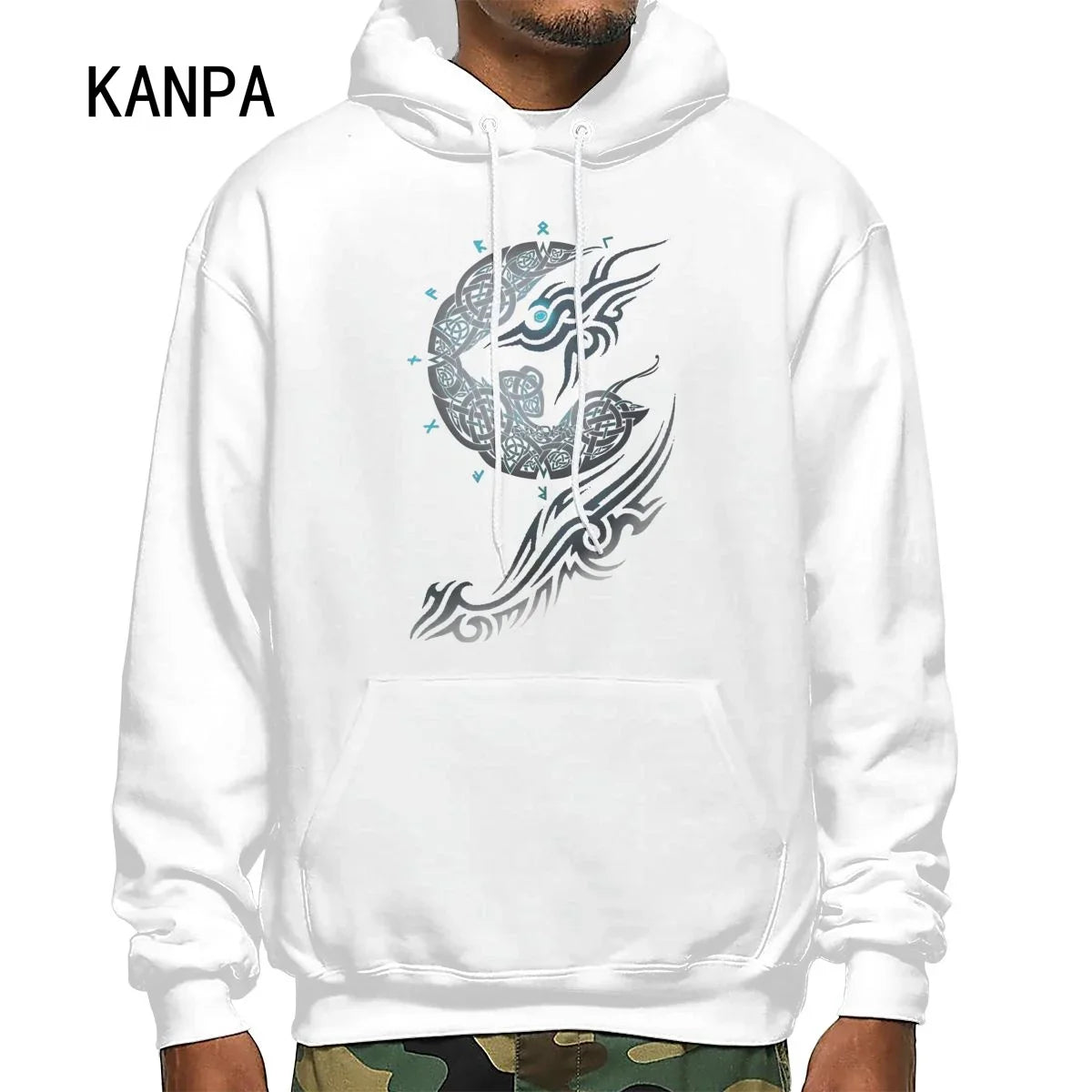 Graphic Hoodies Print Wolf