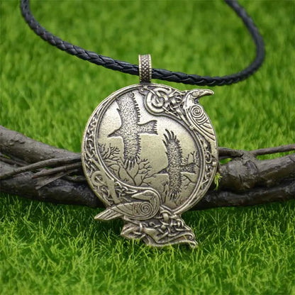 Odin Raven Amulet Viking Necklace