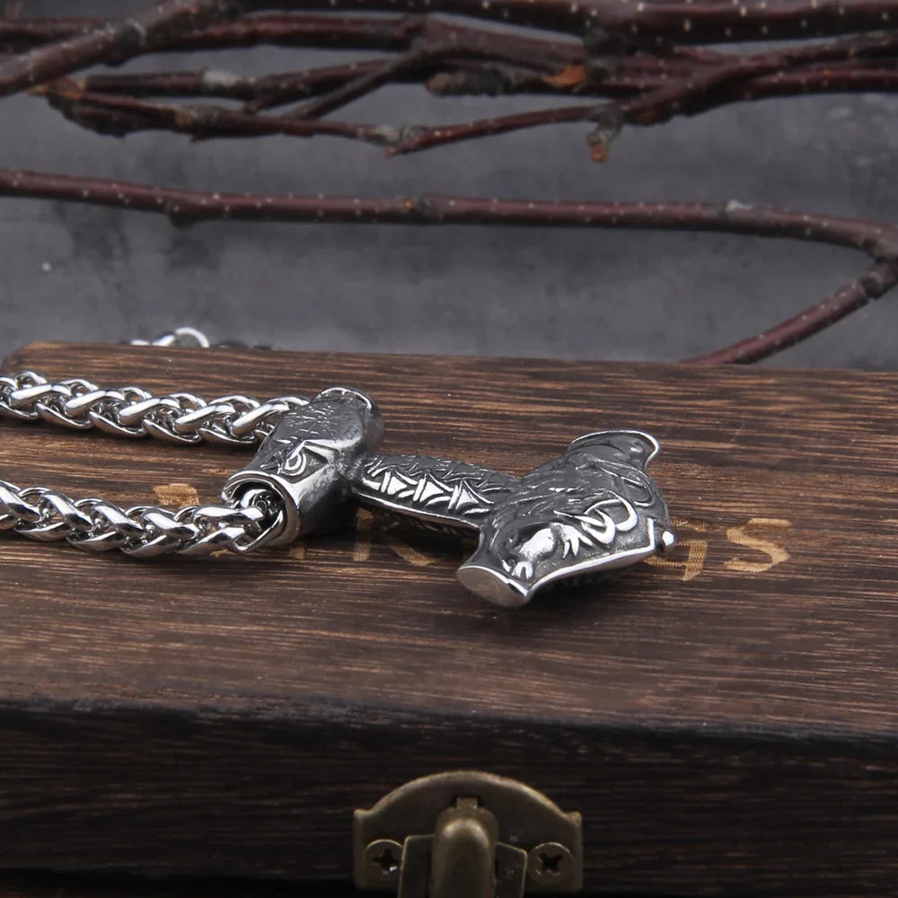 Thor Hammer Mjolnir Necklace