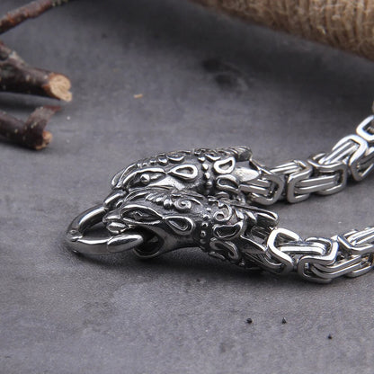 Goat Head Square-Link Chain Viking Necklaces