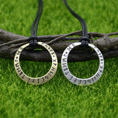 Elder Futhark Runes Viking Necklace Norse