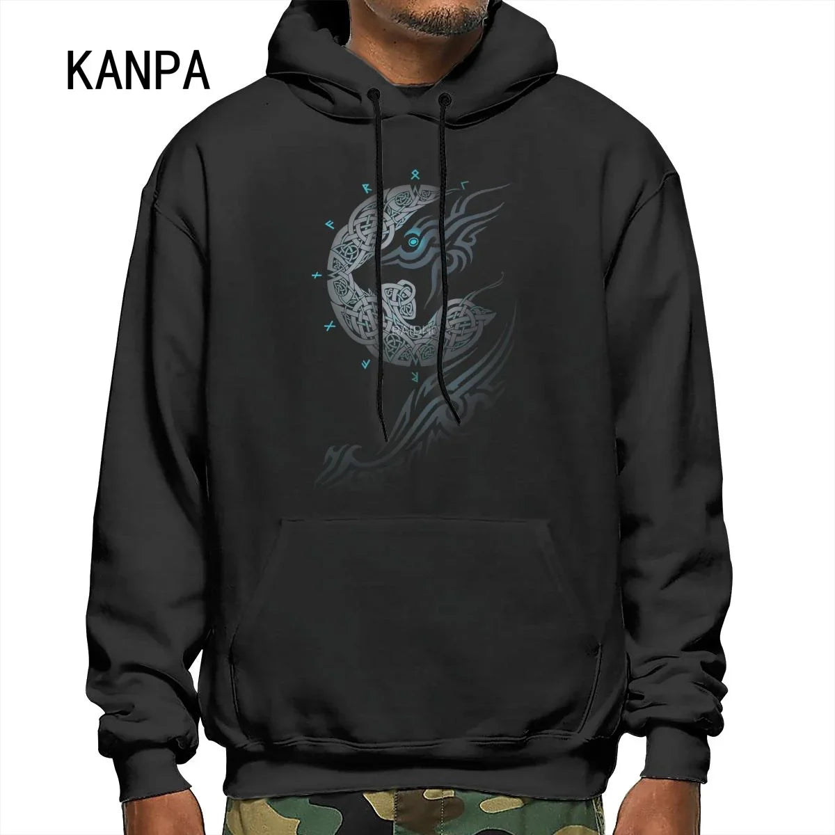 Graphic Hoodies Print Wolf