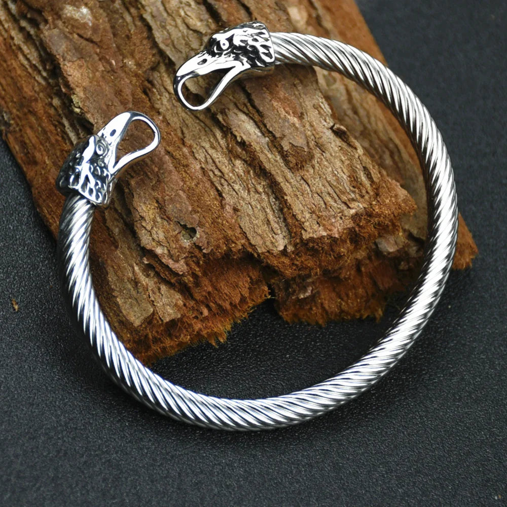 Odin Raven Bracelet Stainless Steel Viking