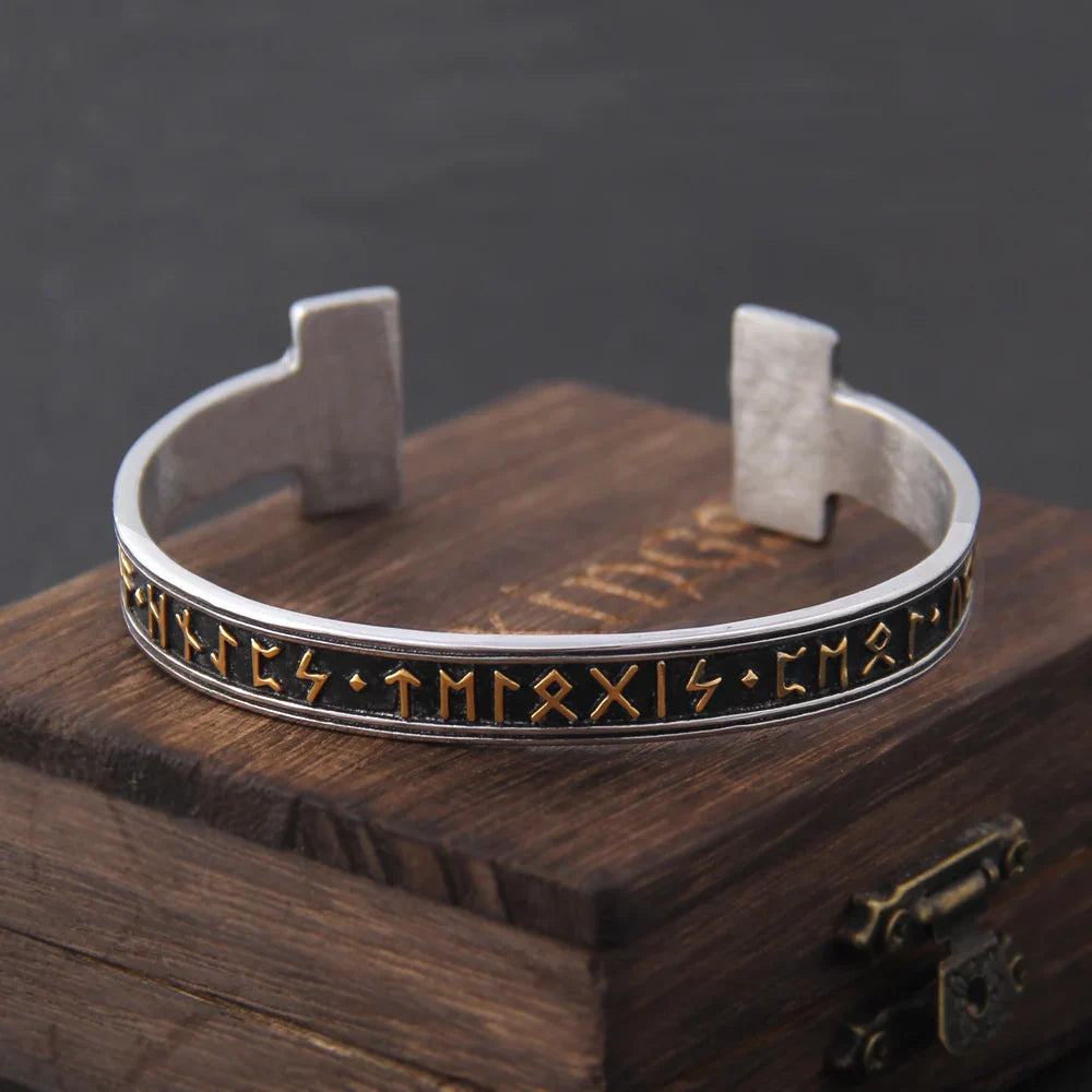 Handmade Nordic Rune Bangle Viking Bracelets