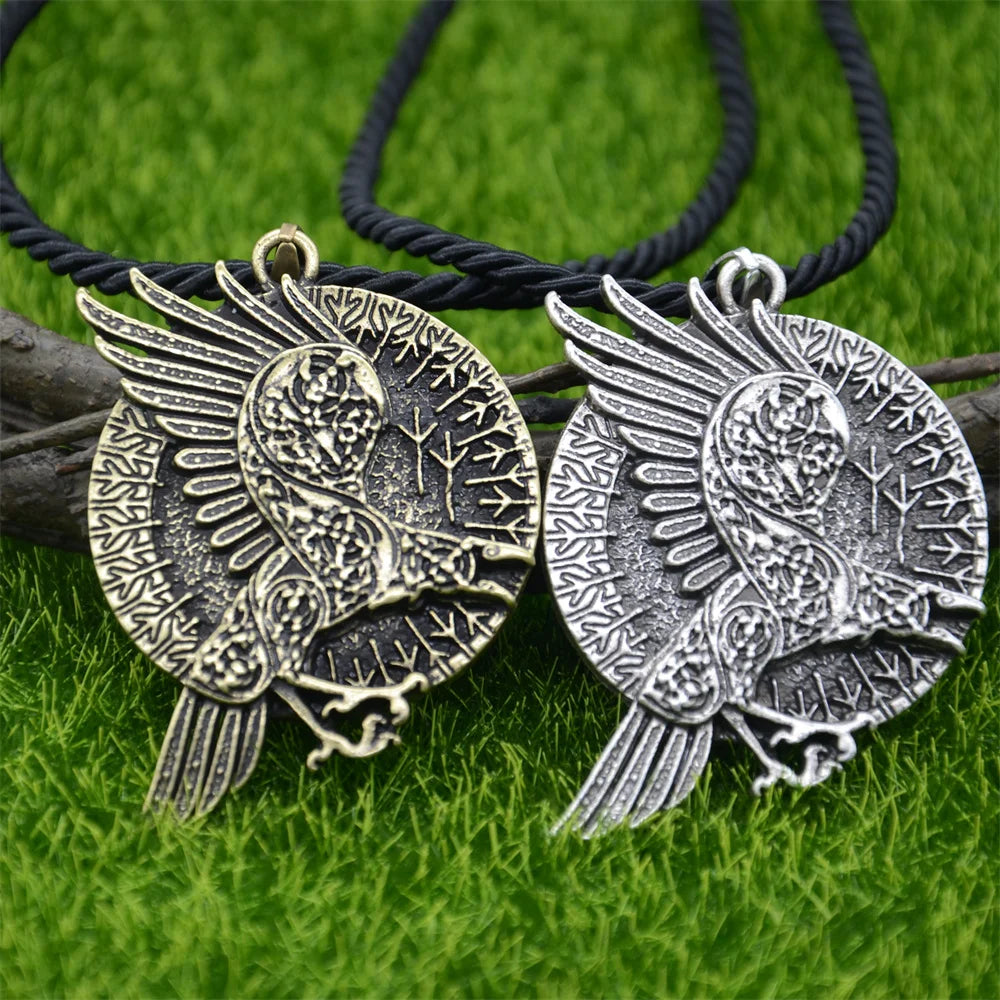 Odin Raven Amulet Viking Necklace