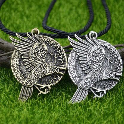 Odin Raven Amulet Viking Necklace