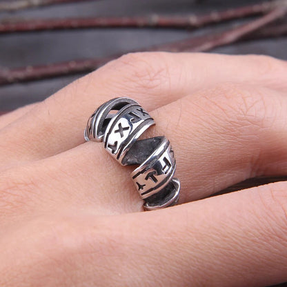 Rune Spiral Viking Ring