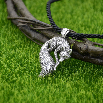 Slavic Fox Pendant Viking Jewelry Necklace