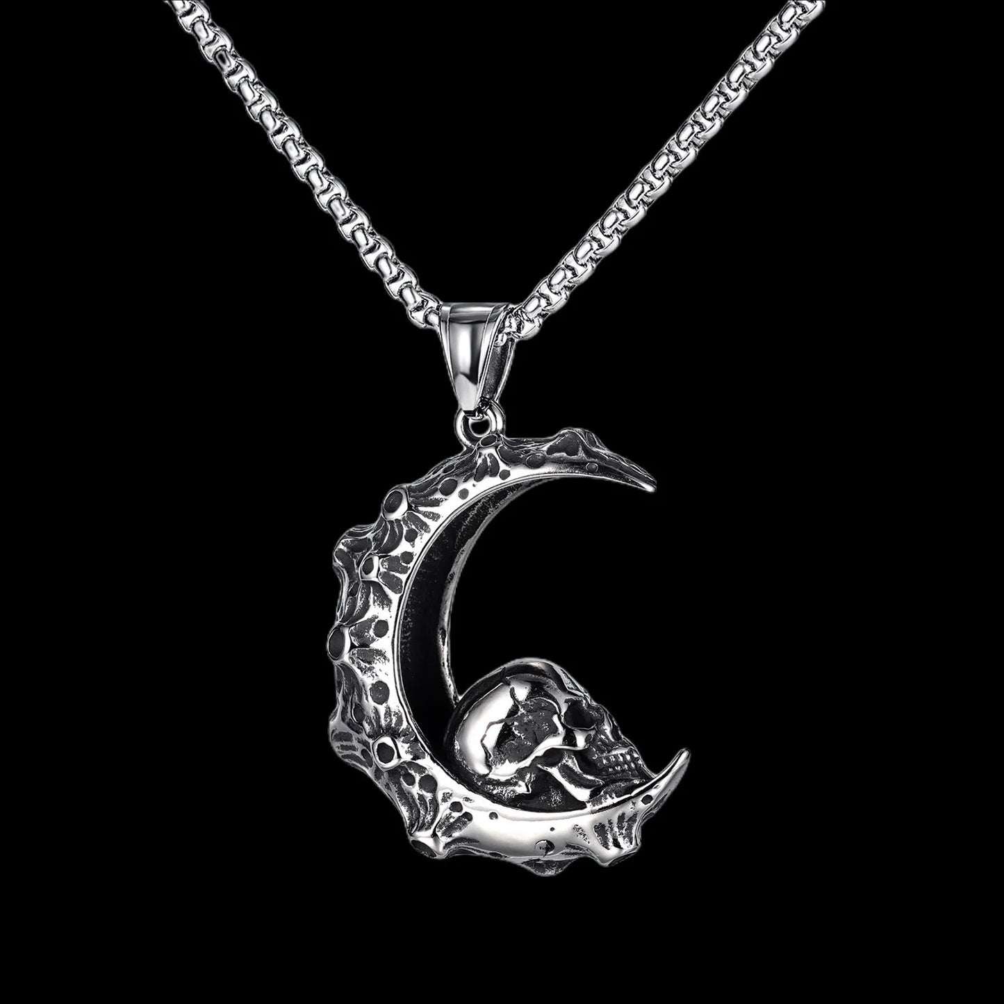 Viking Dragon Skull Pendant Necklace