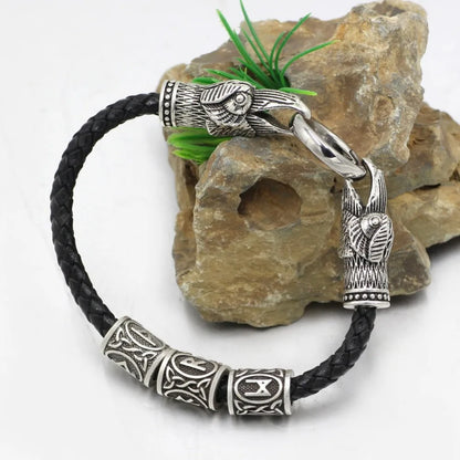 Viking Raven Head Bracelet Norse Odin Bangle