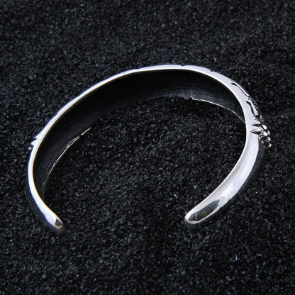 Sterling Silver Viking Bangle with wood box