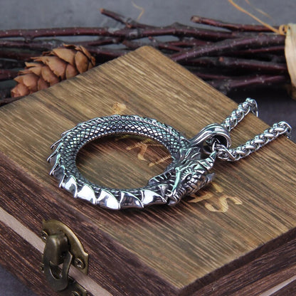 Self-Devourer Amulet Dragon Viking Necklace