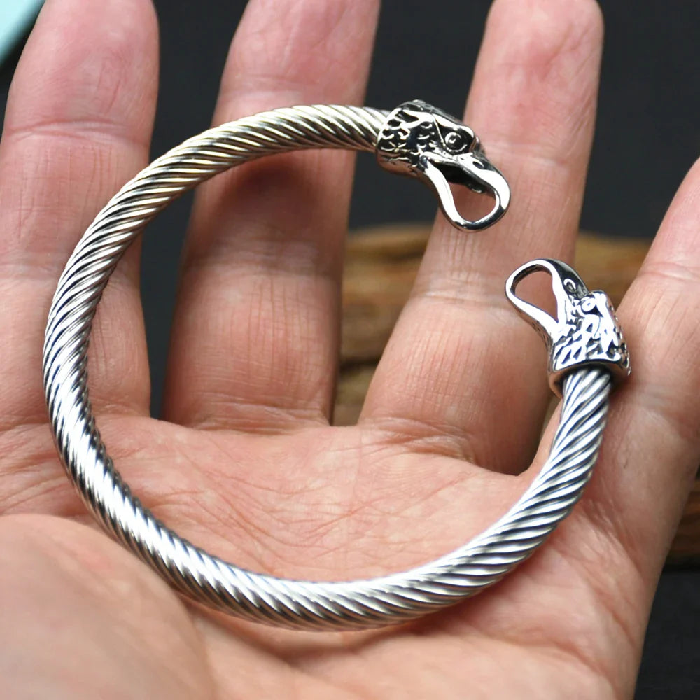 Odin Raven Bracelet Stainless Steel Viking