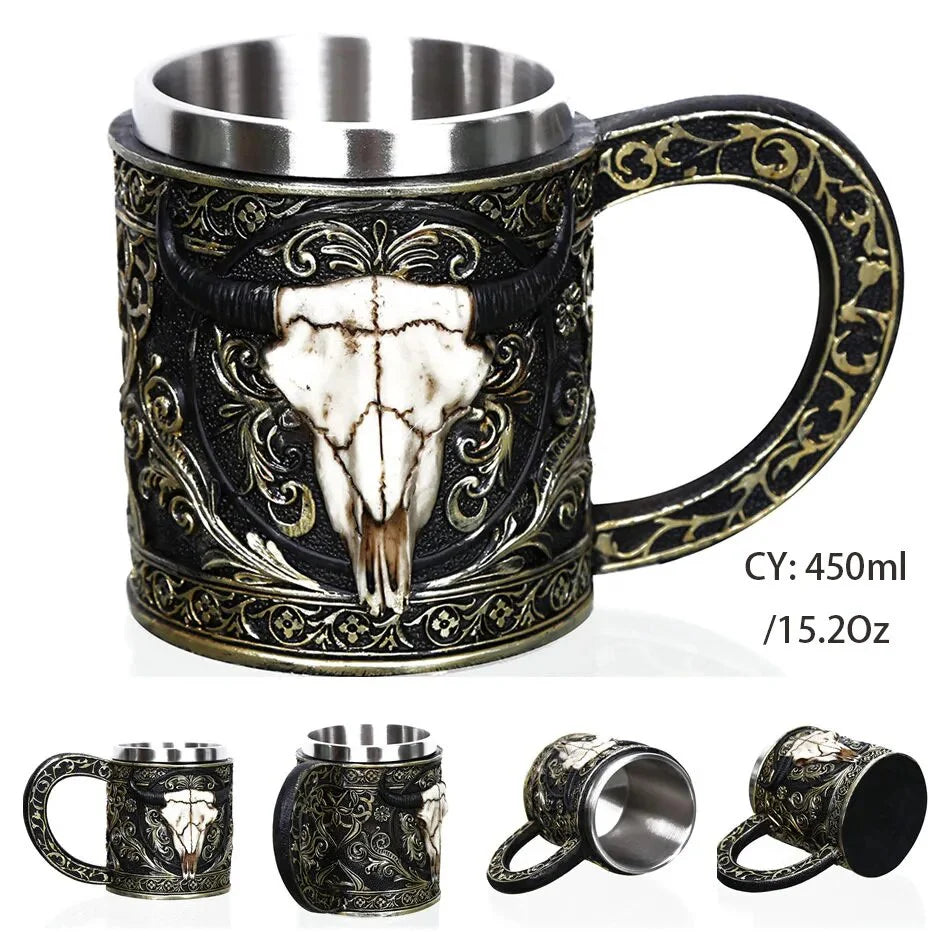 Viking Resin Stainless Steel Beer Mug