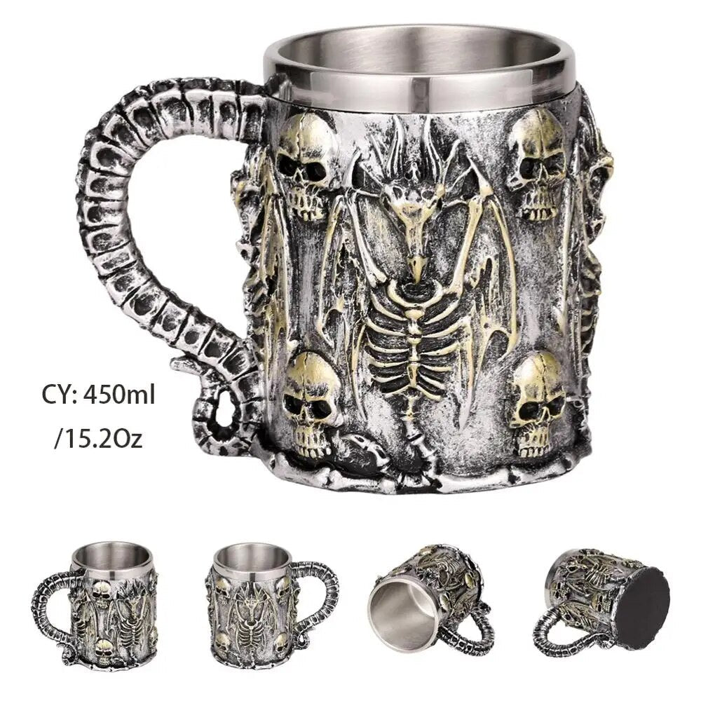 Viking Resin Stainless Steel Beer Mug