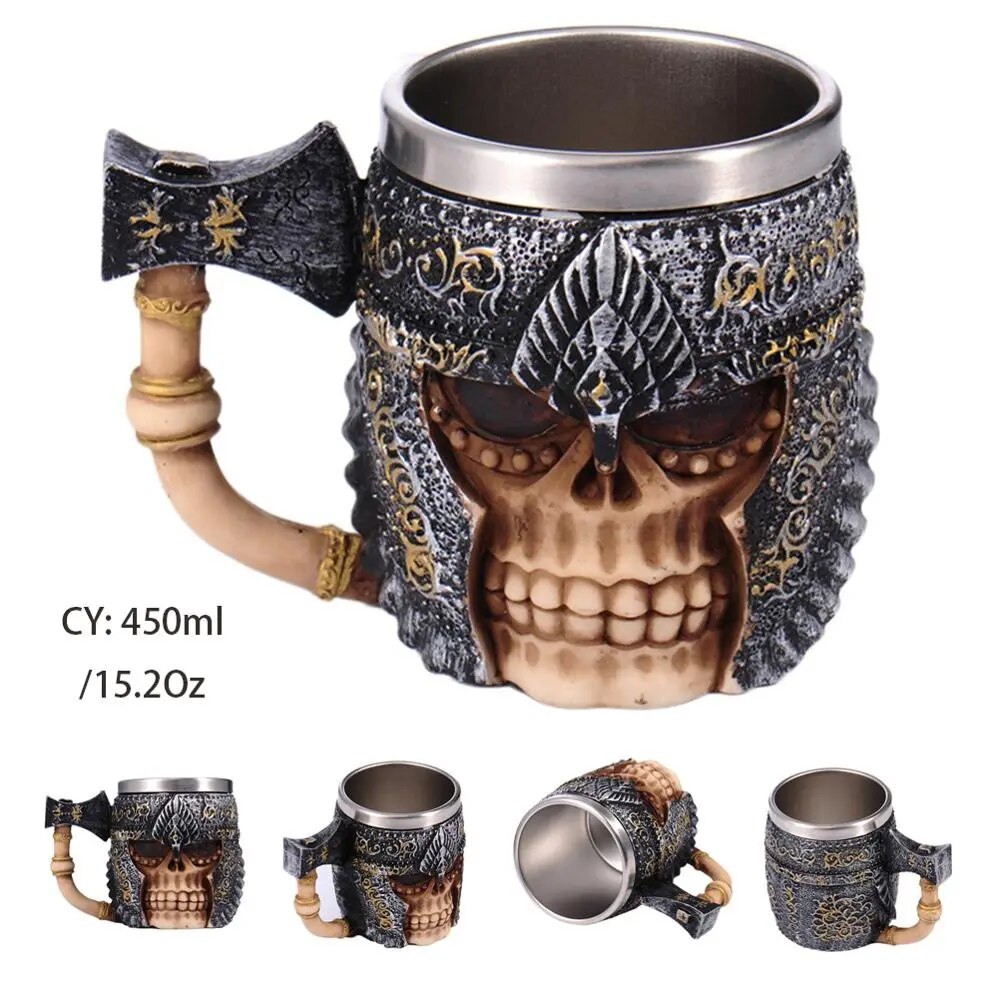 Viking Resin Stainless Steel Beer Mug