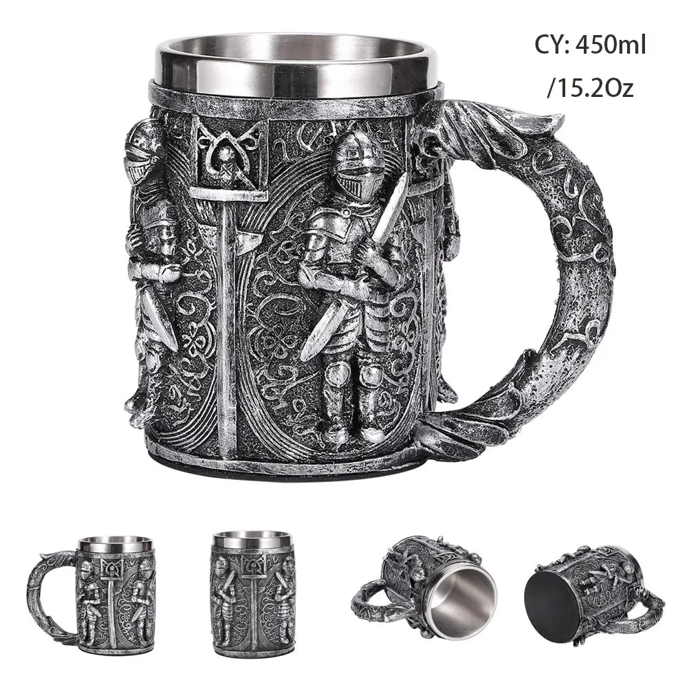 Viking Resin Stainless Steel Beer Mug