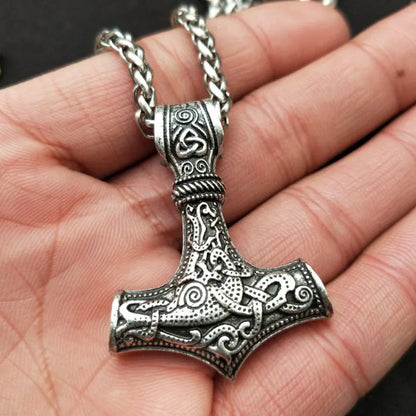 Norse Viking Mjolnir Pendant Hammer Of Thor Necklace