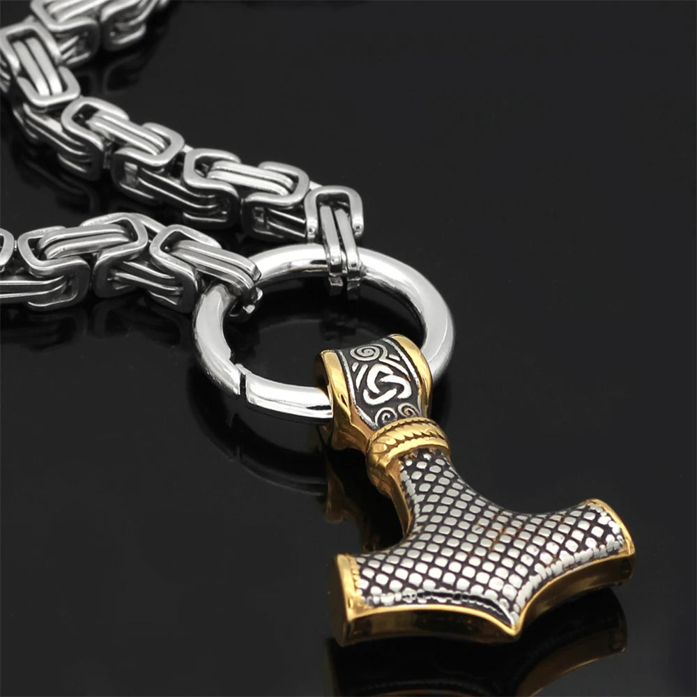 Nordic Celtic Stainless Steel Anchor Pendant Necklace Scandinavian