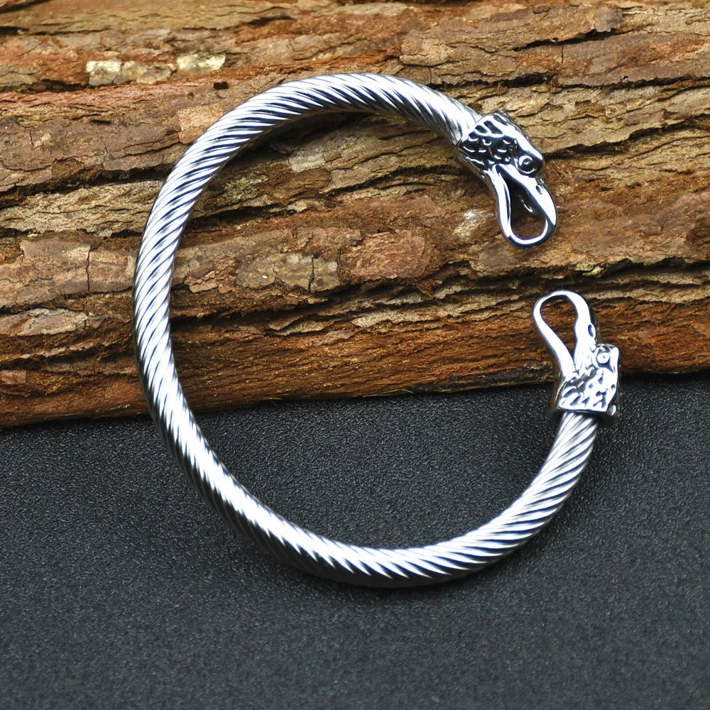 Odin Raven Bracelet Stainless Steel Viking