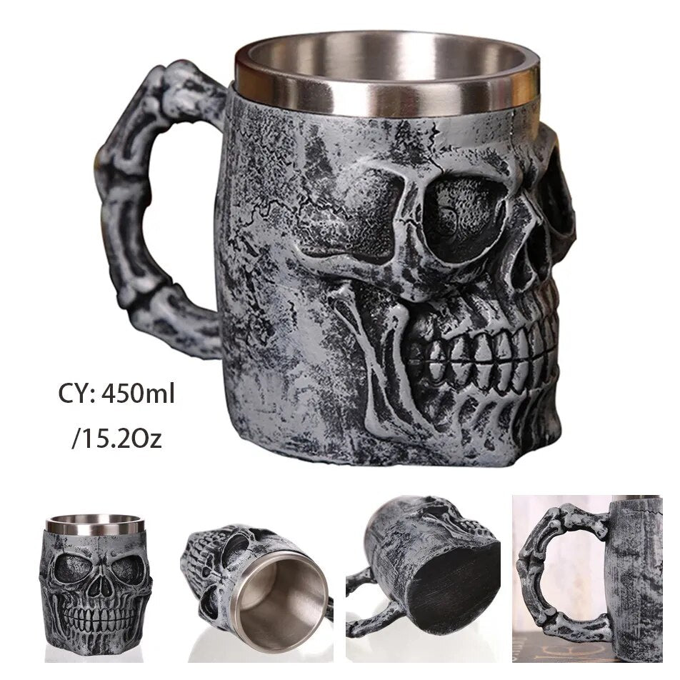 Viking Resin Stainless Steel Beer Mug