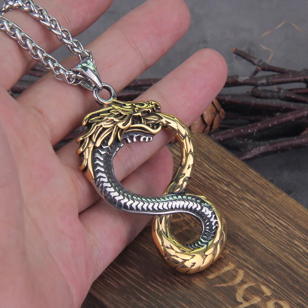 Dragon Snake Viking Necklace